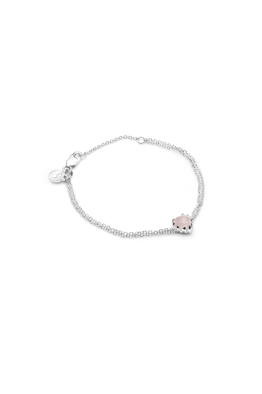 Stolen Girlfriends Club Love Claw Bracelet | Silver & Rose Quartz