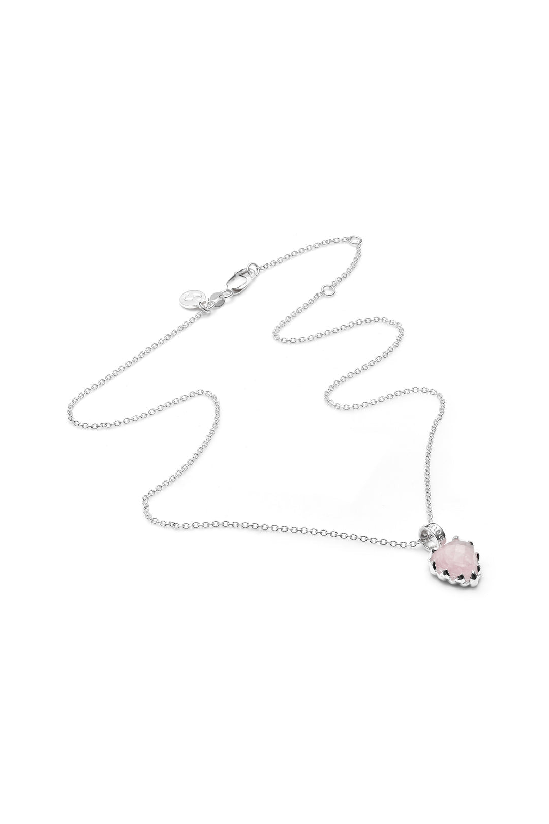 Stolen Girlfriends Club Love Claw Necklace | Silver & Rose Quartz