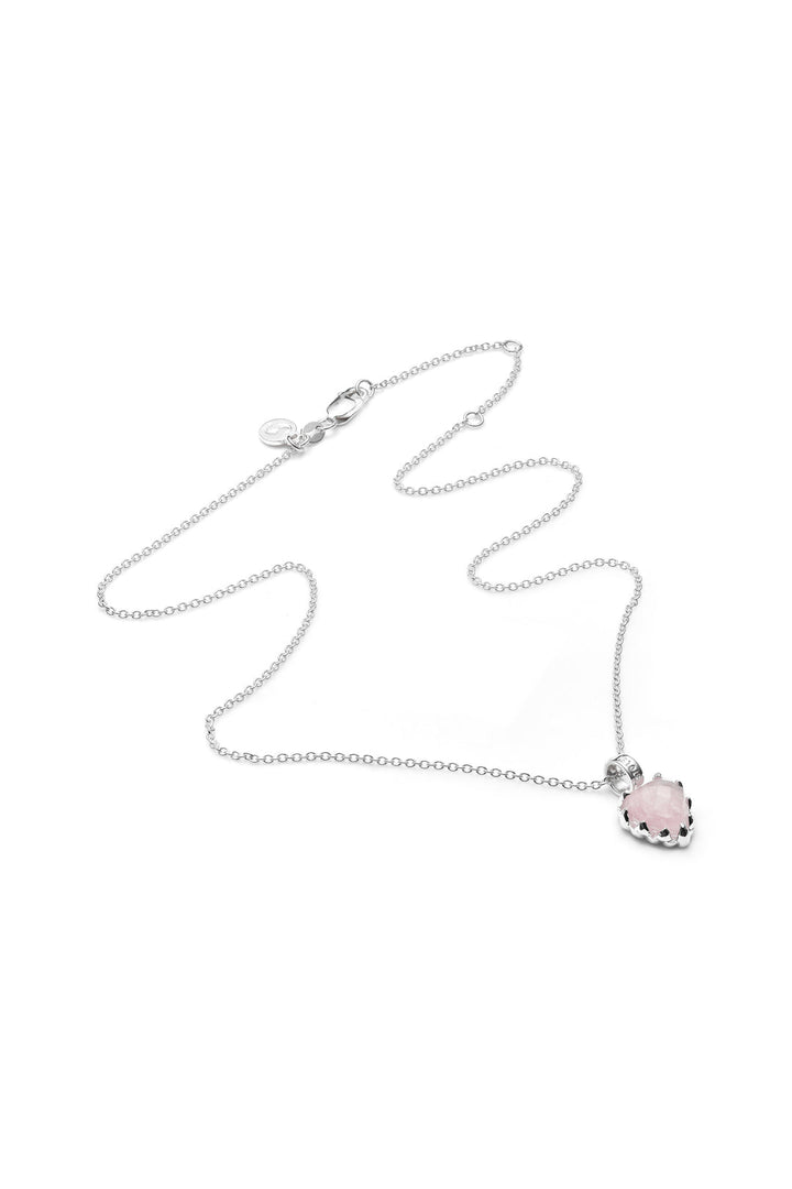 Stolen Girlfriends Club Love Claw Necklace | Silver & Rose Quartz