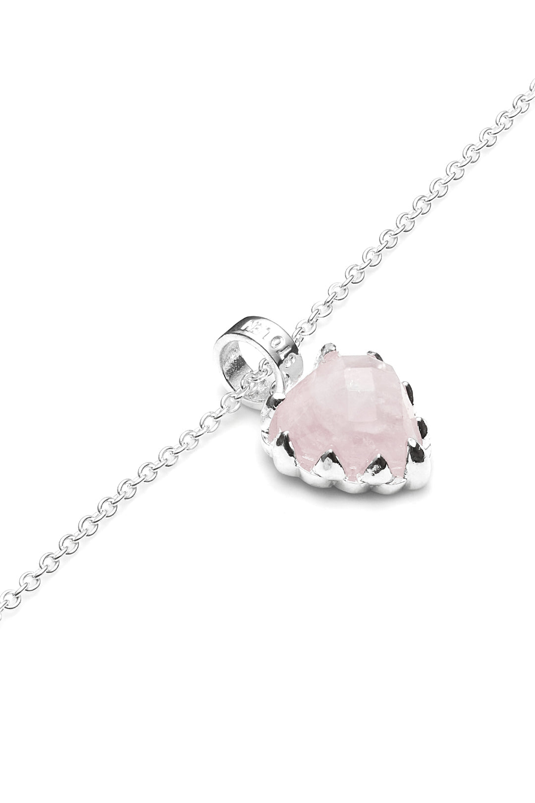 Stolen Girlfriends Club Love Claw Necklace | Silver & Rose Quartz