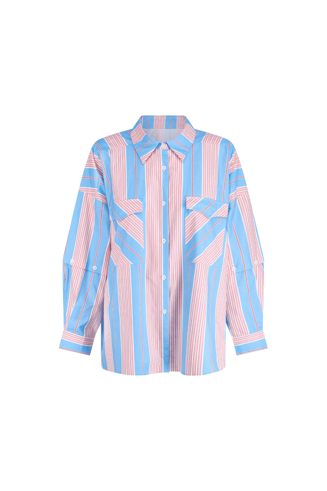 Commonplace Essentials Eastern Shirt | Baby Blue & Pink