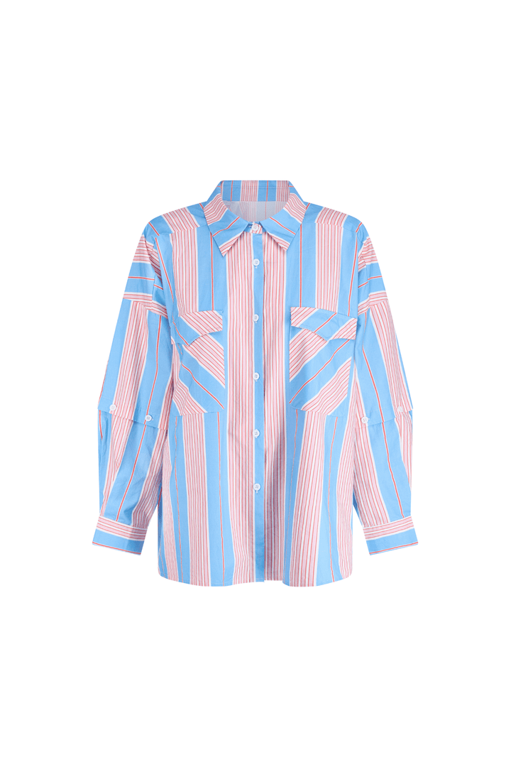 Commonplace Essentials Eastern Shirt | Baby Blue & Pink