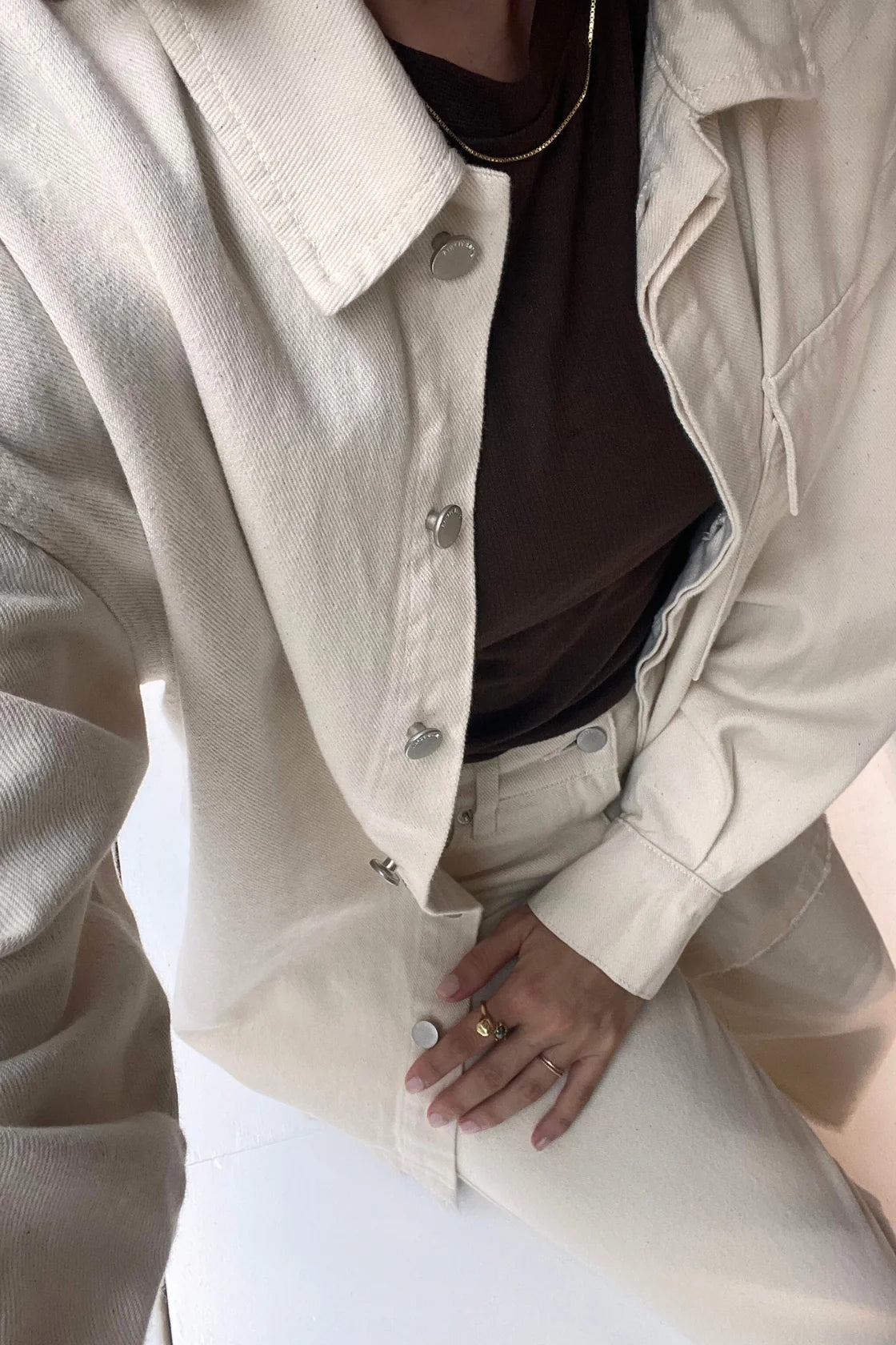 Zulu & Zephyr Organic Denim Shirt Jacket | Coconut