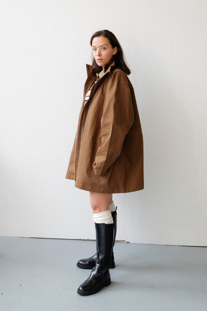 Commonplace Essentials City Twill Jacket | Coffee
