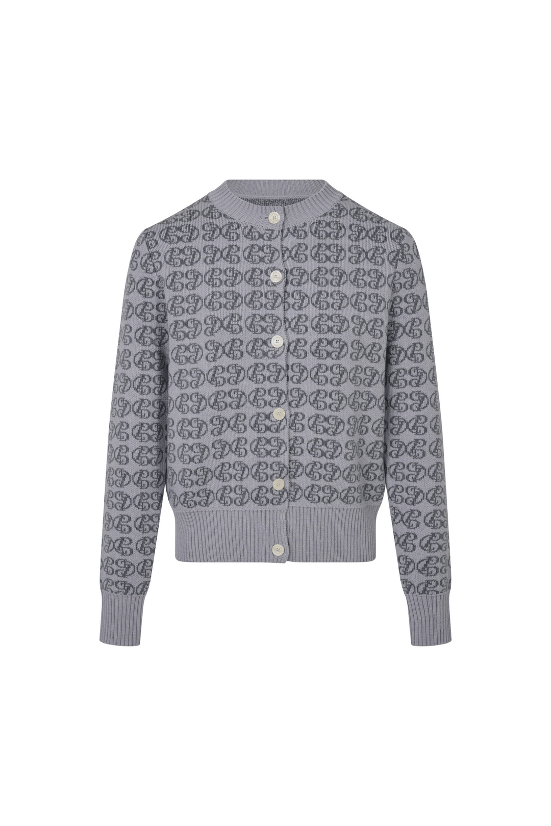 Commonplace Essentials CPD Monogram Cardigan | Sky & Navy