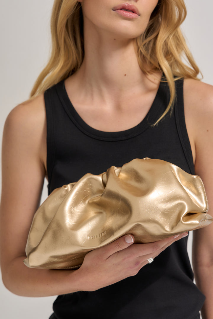 Brie Leon Rhi Clutch | Honey Gold