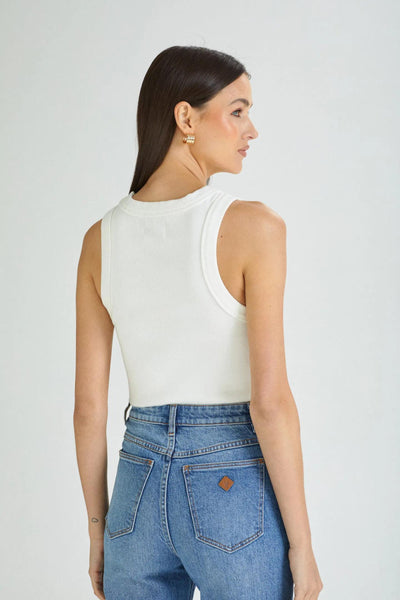 Abrand Heather Singlet - White