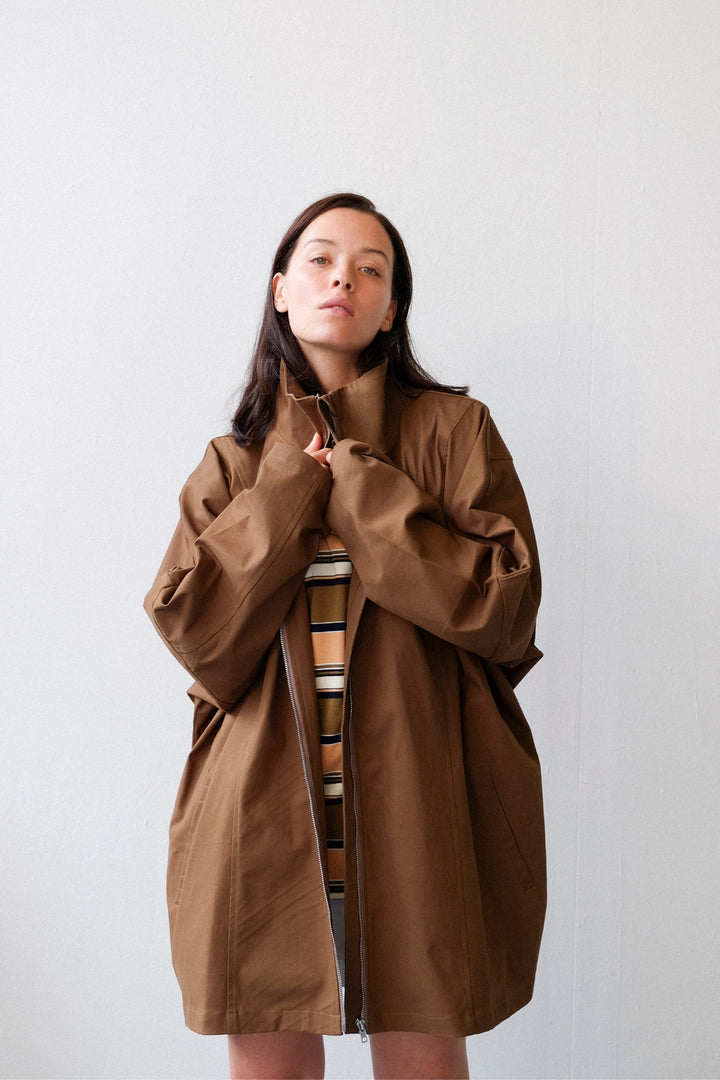 Commonplace Essentials City Twill Jacket | Coffee