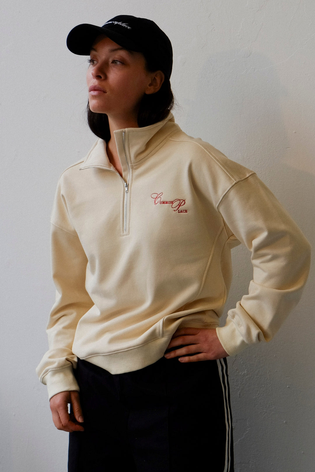 Commonplace Essentials C.Place 1/4 Zip | Oat