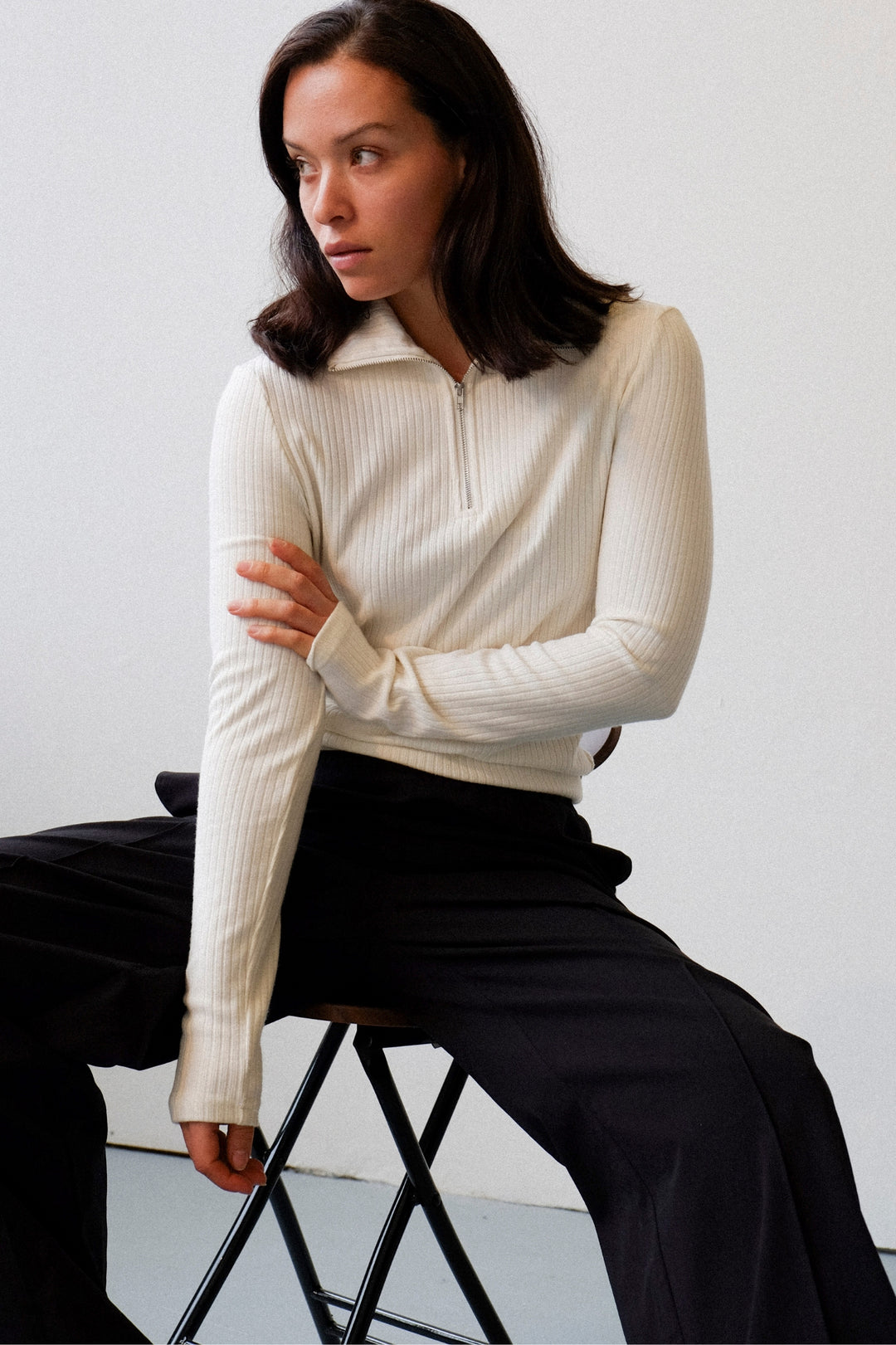 Commonplace Essentials Cardrona 1/4 Zip | Cream