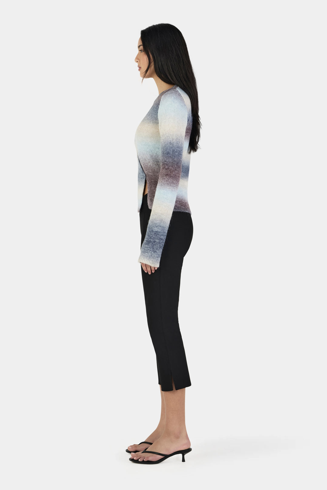 Ownley Alegra Asym Cardi | Cocoa Gradient