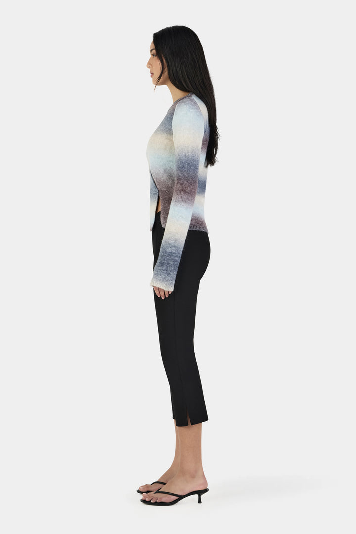 Ownley Alegra Asym Cardi | Cocoa Gradient