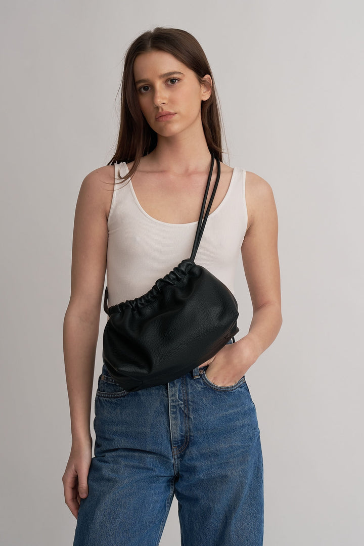 Brie Leon Alma Bag | Black Nappa