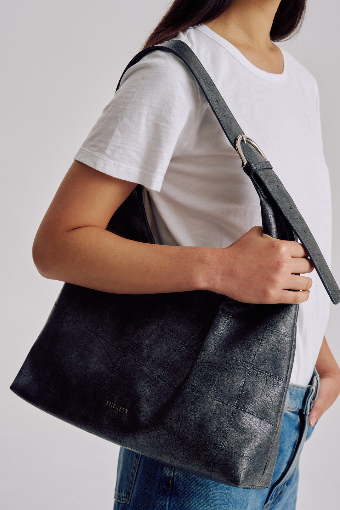 Brie Leon Anya Tote | Charcoal Patchwork