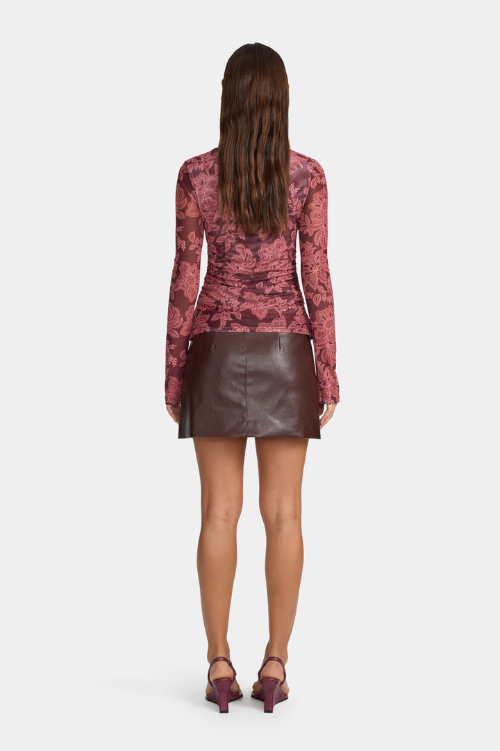 Ownley Azalea Top | Plum Paisley