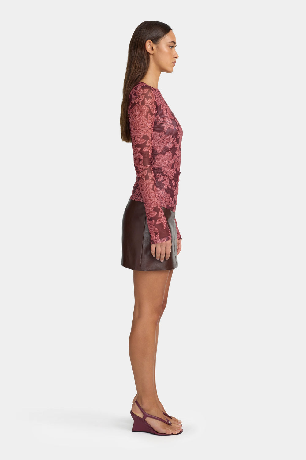 Ownley Azalea Top | Plum Paisley