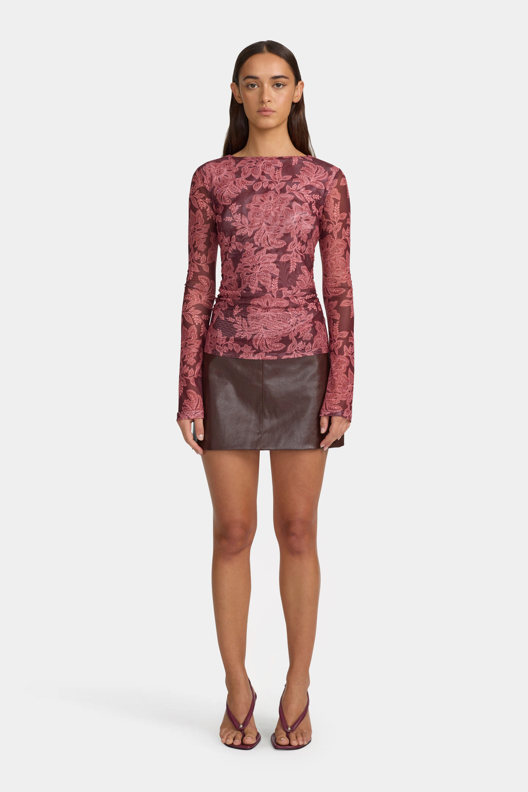 Ownley Azalea Top | Plum Paisley