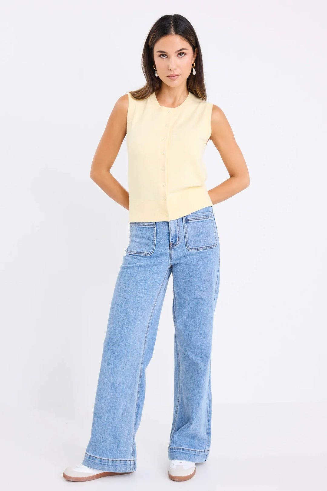 Among The Brave Alleyway Soft Knit Vest Top | Butter