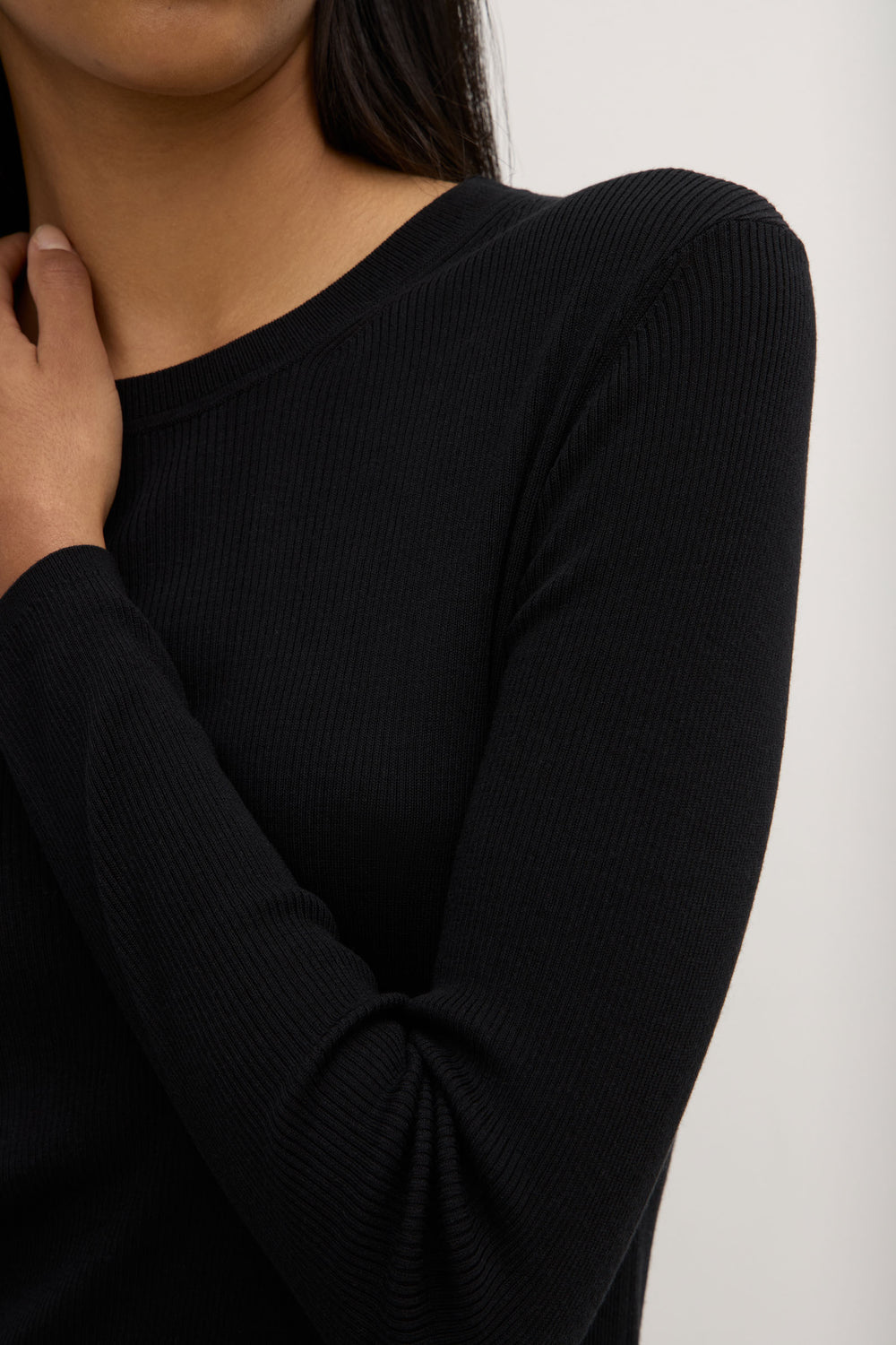 Assembly Label Amira Knit Long Sleeve | Black