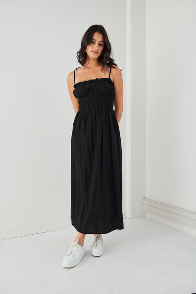 Among The Brave Arcadia Midi Dress - Black