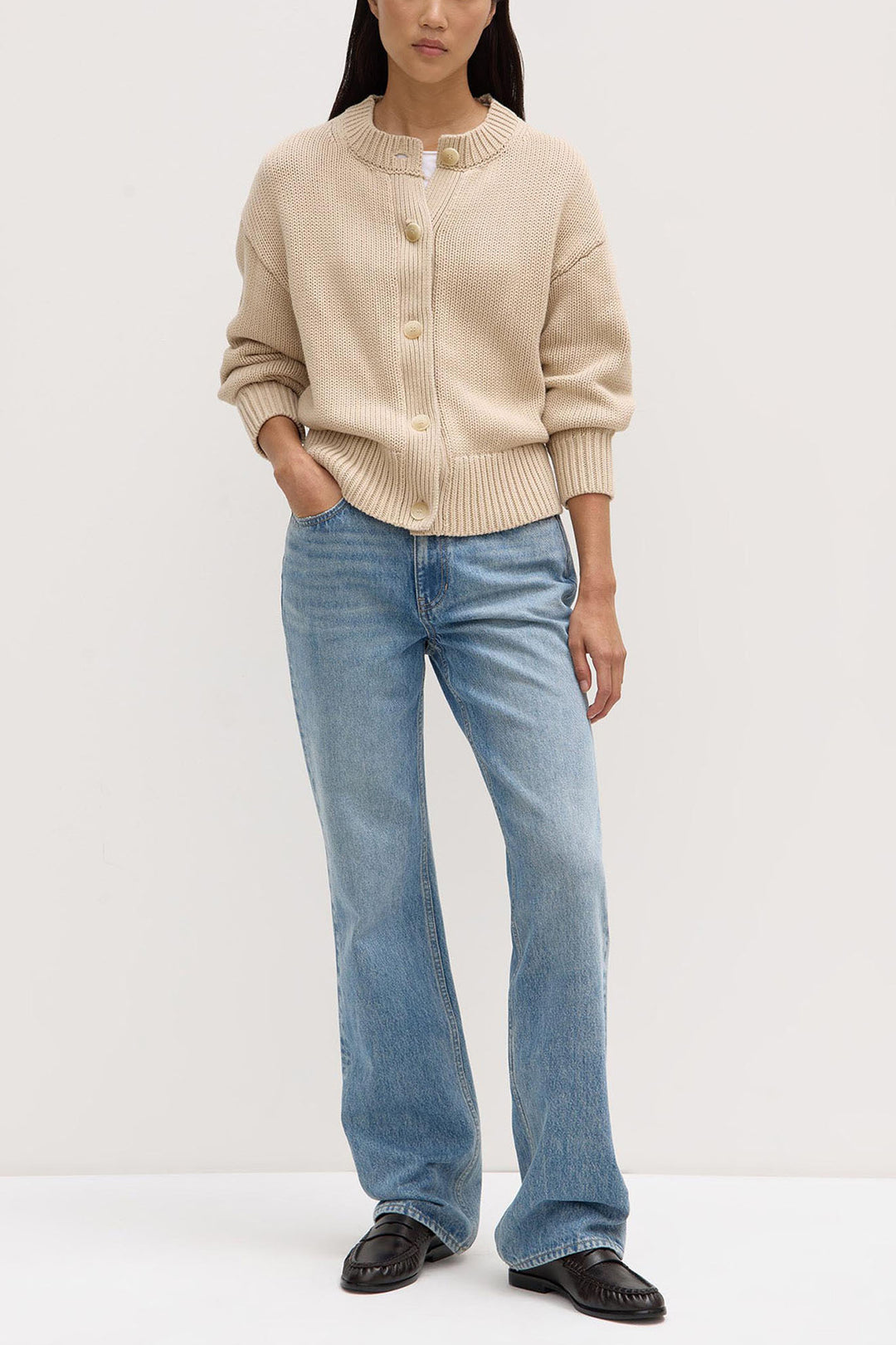 Assembly Label Ava Knit Cardigan | Natural