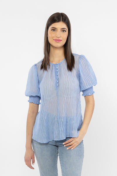 Billie The Label Brixton Top - Cornflower