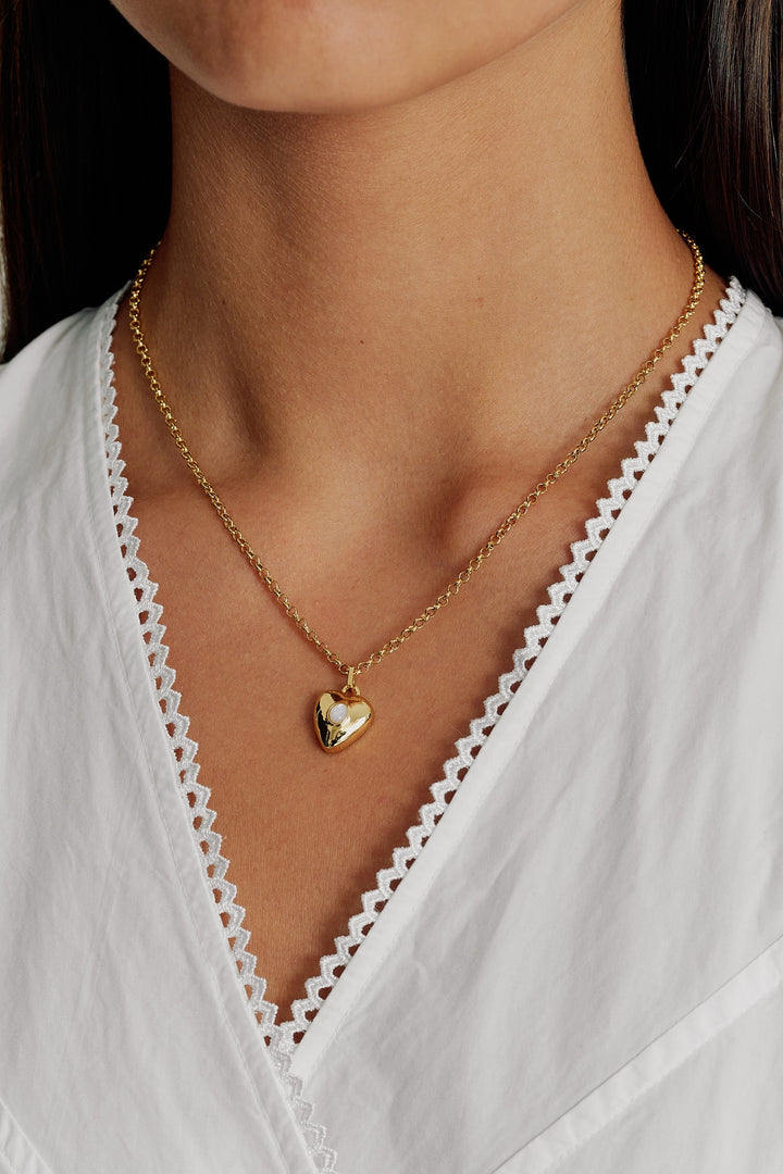 Brie Leon Pearl Locket Necklace