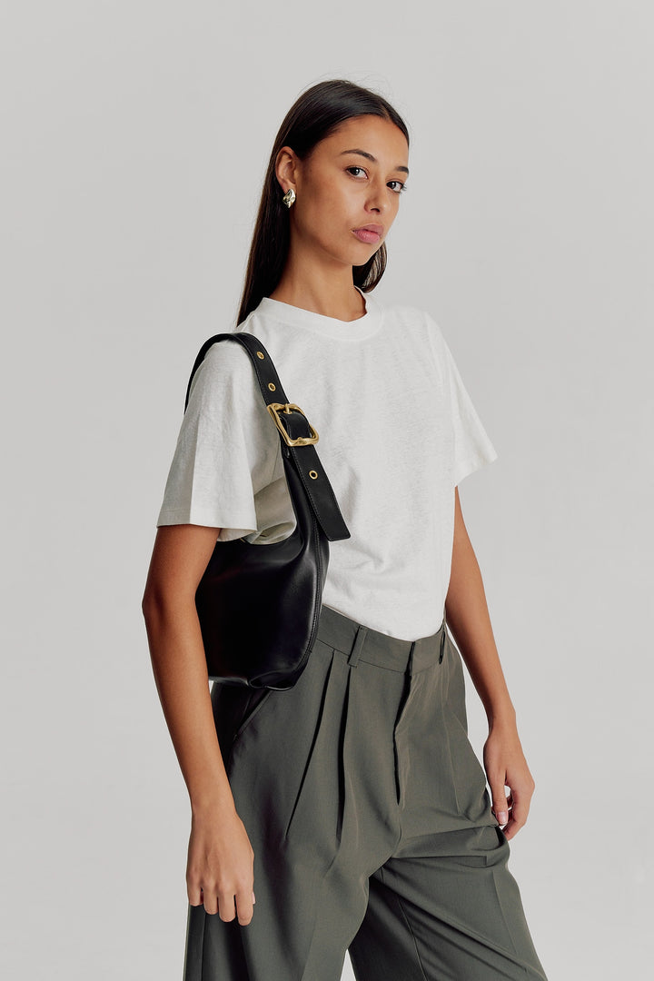 Brie Leon Everyday Croissant Bag | Black