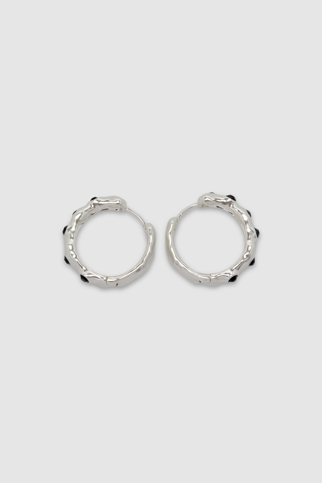 Brie Leon Asta Hoops | Silver & Black