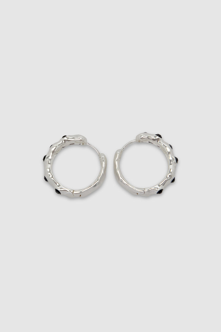 Brie Leon Asta Hoops | Silver & Black
