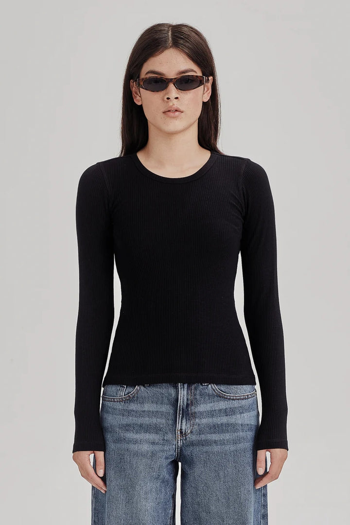 Commoners Base Ribbed LS | Black