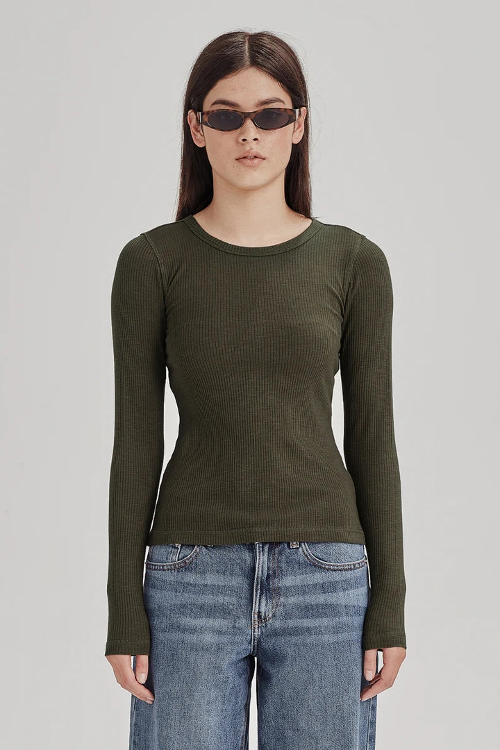 Commoners Base Rib LS | Khaki