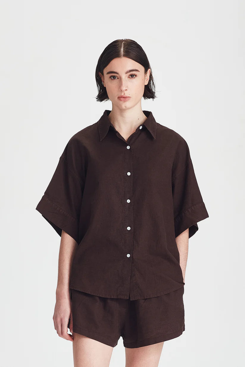 Commoners Boyfriend Shirt | Cocoa