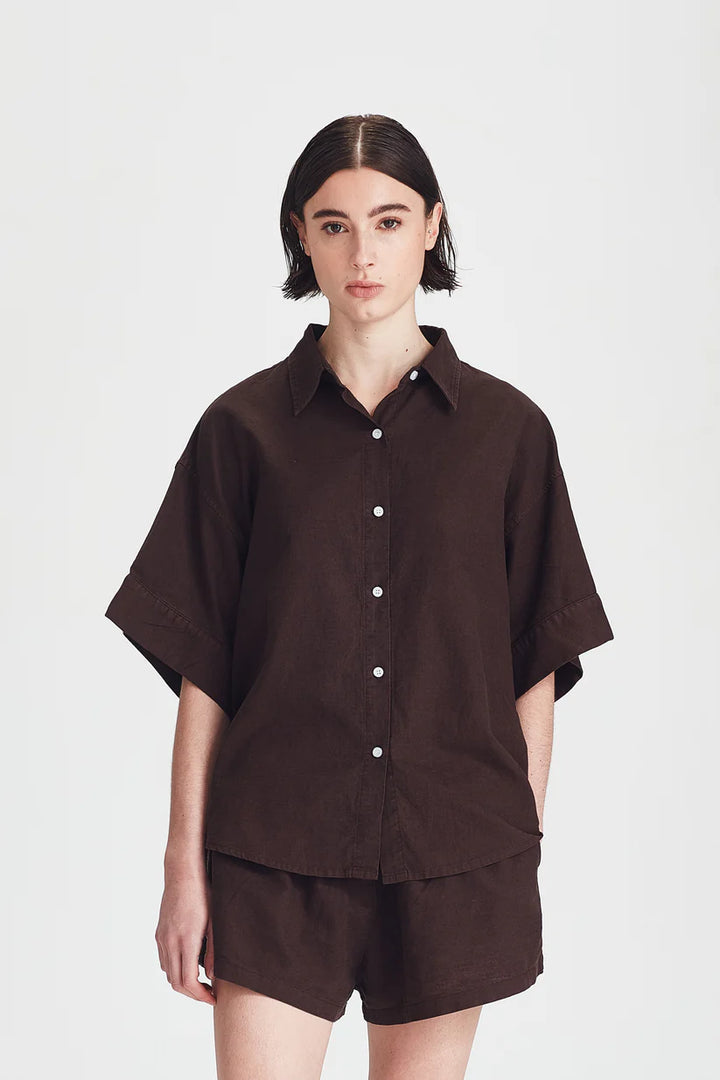 Commoners Boyfriend Shirt | Cocoa
