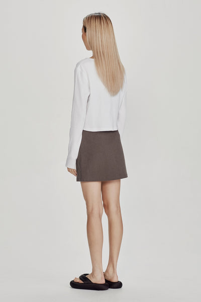 Commoners Linen Blend Mini Skirt