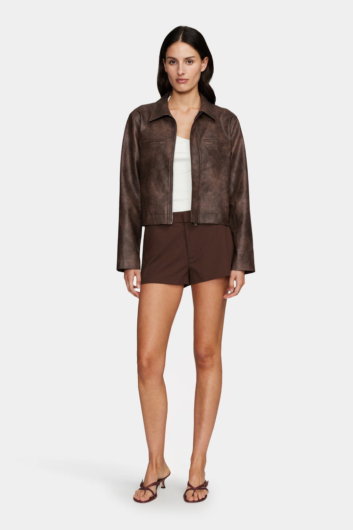 Ownley Creedence PU Jacket | Chocolate