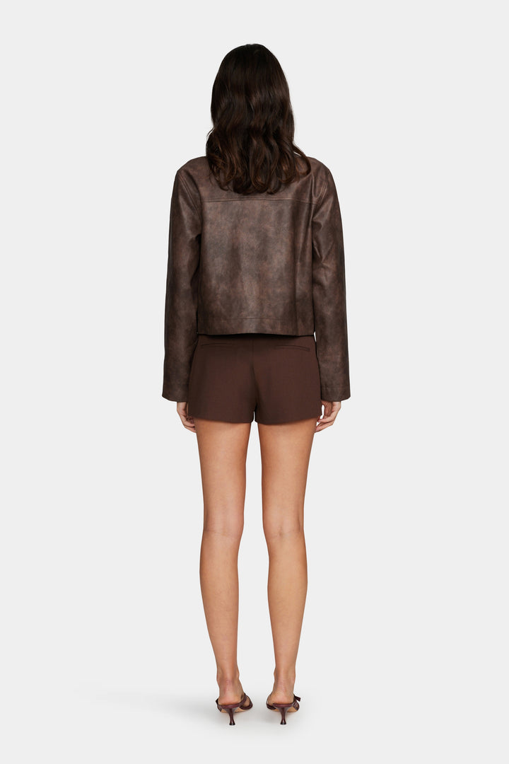 Ownley Creedence PU Jacket | Chocolate