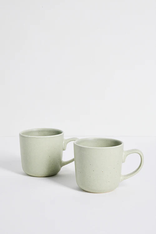 Willow & Mae Caffeine Fix Mugs | Green Speckle