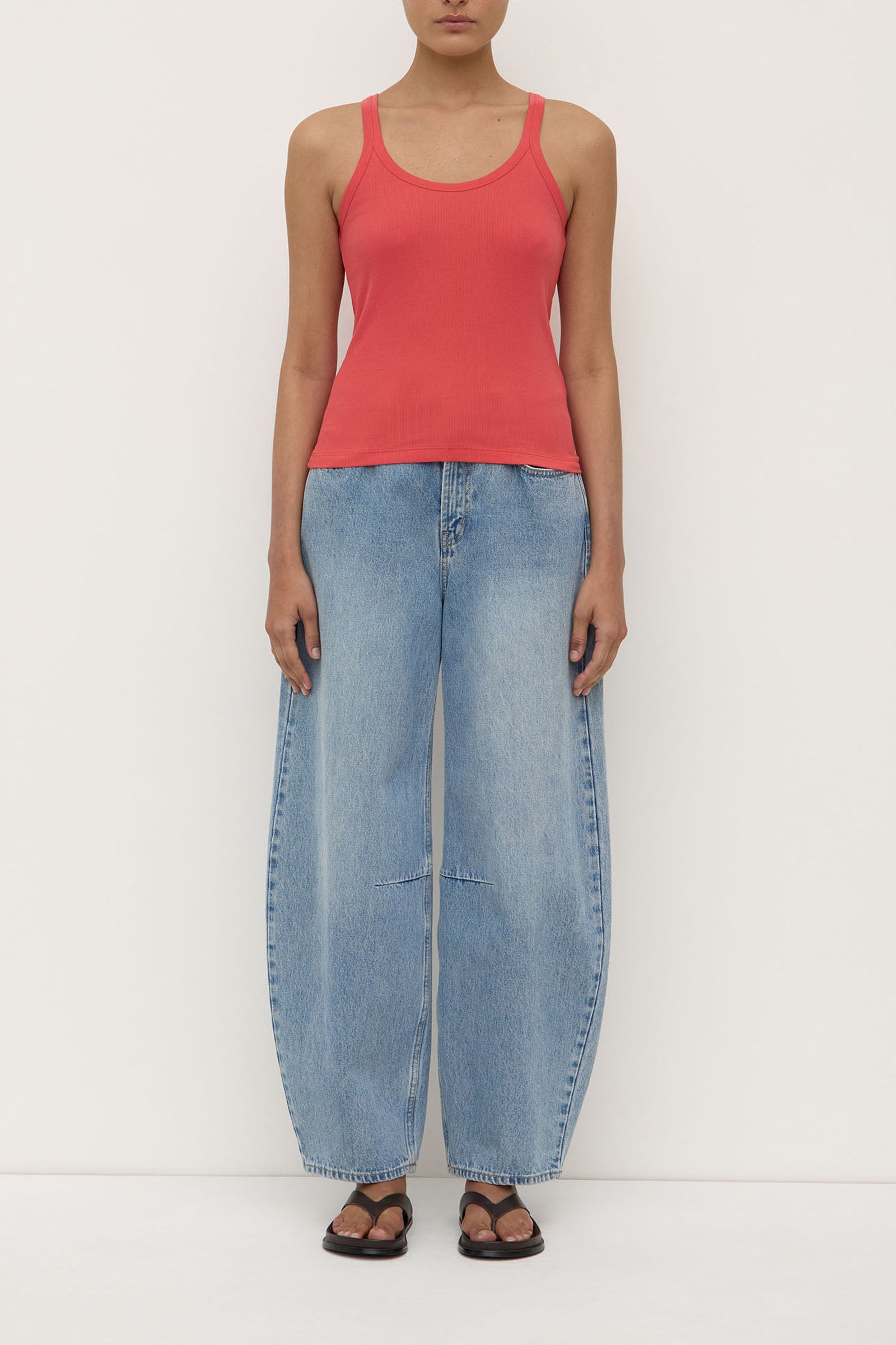 Assembly Label Charlie Rib Tank - Washed Chilli | Roux