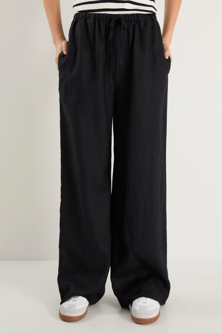 Reunion Label Wellness Linen Pant | Black