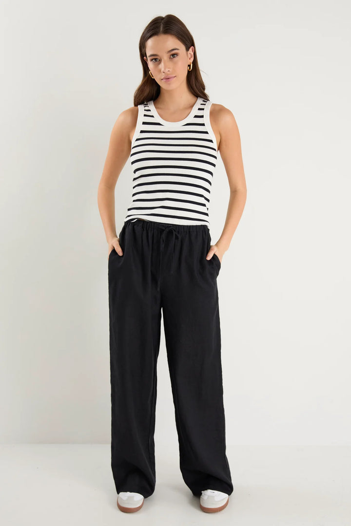 Reunion Label Wellness Linen Pant | Black