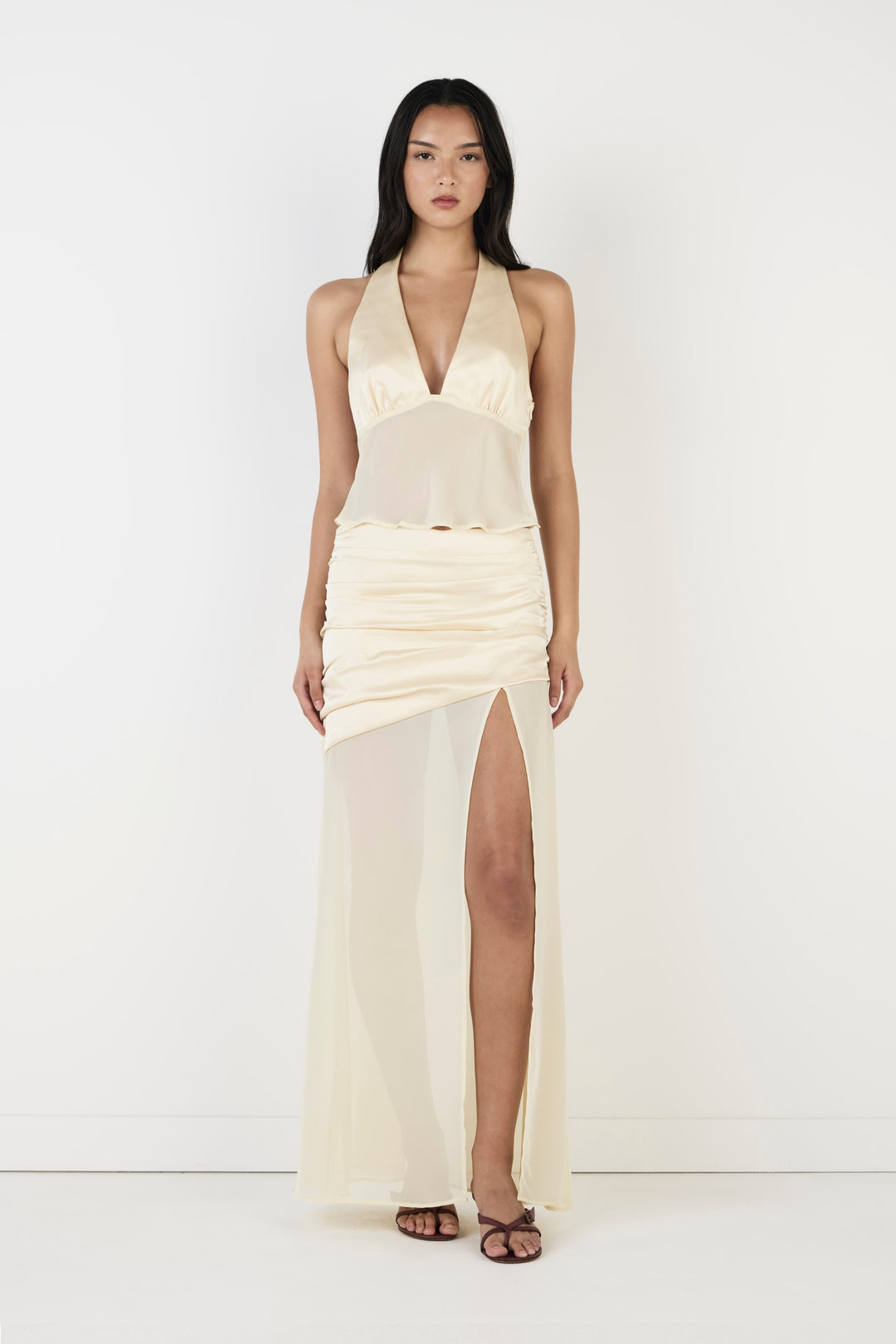 Ownley Delilah Scarf Top | Buttercream