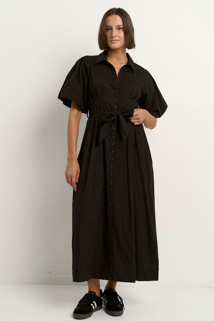 Among The Brave Dusk Collared Maxi Dress | Black