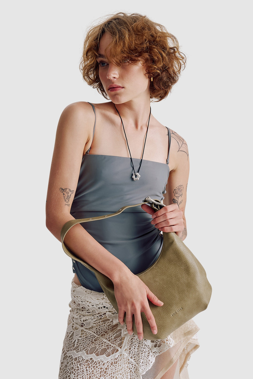 Brie Leon Everyday Croissant Bag | Olive