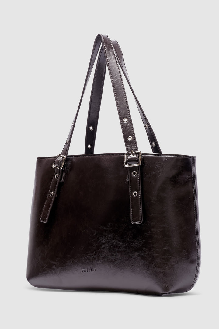 Brie Leon Everyday East-West Tote | Burnt Coffee