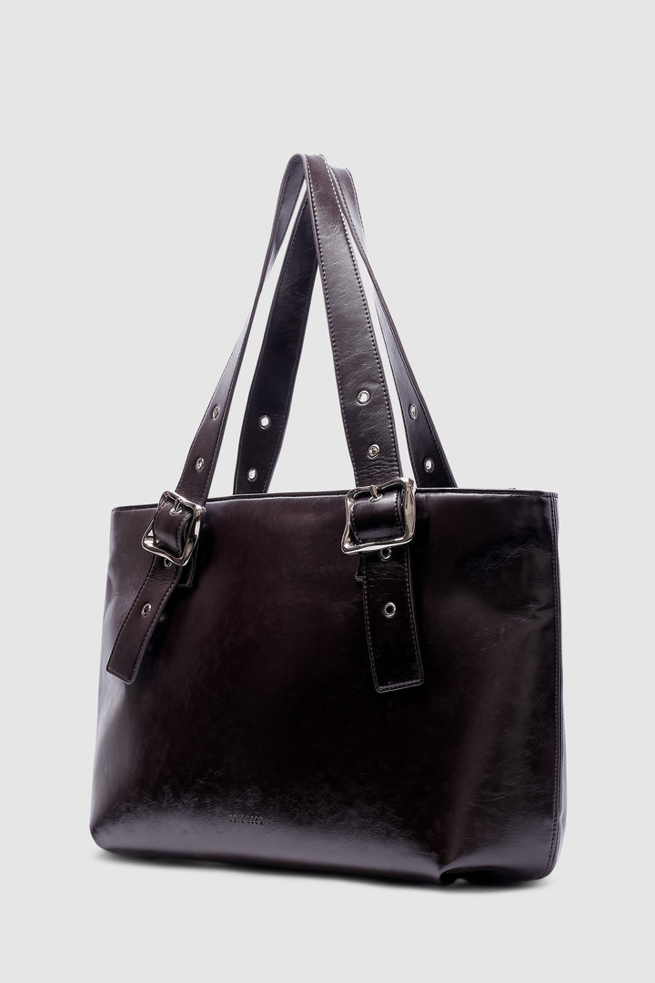 Brie Leon Everyday East-West Weekender Tote | Burnt Coffee