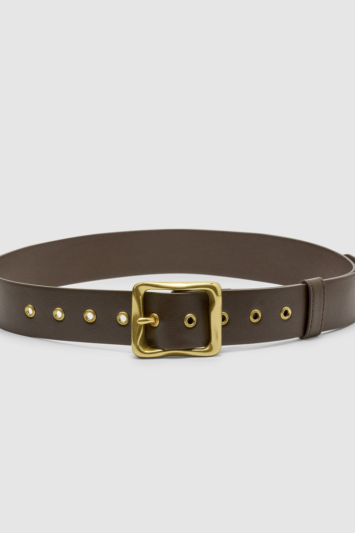 Brie Leon Everyday Buckle Belt | Chocolate