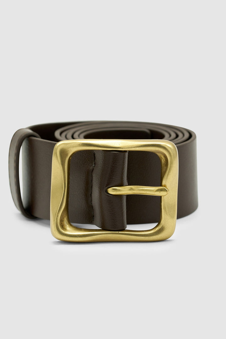 Brie Leon Everyday Buckle Belt | Chocolate