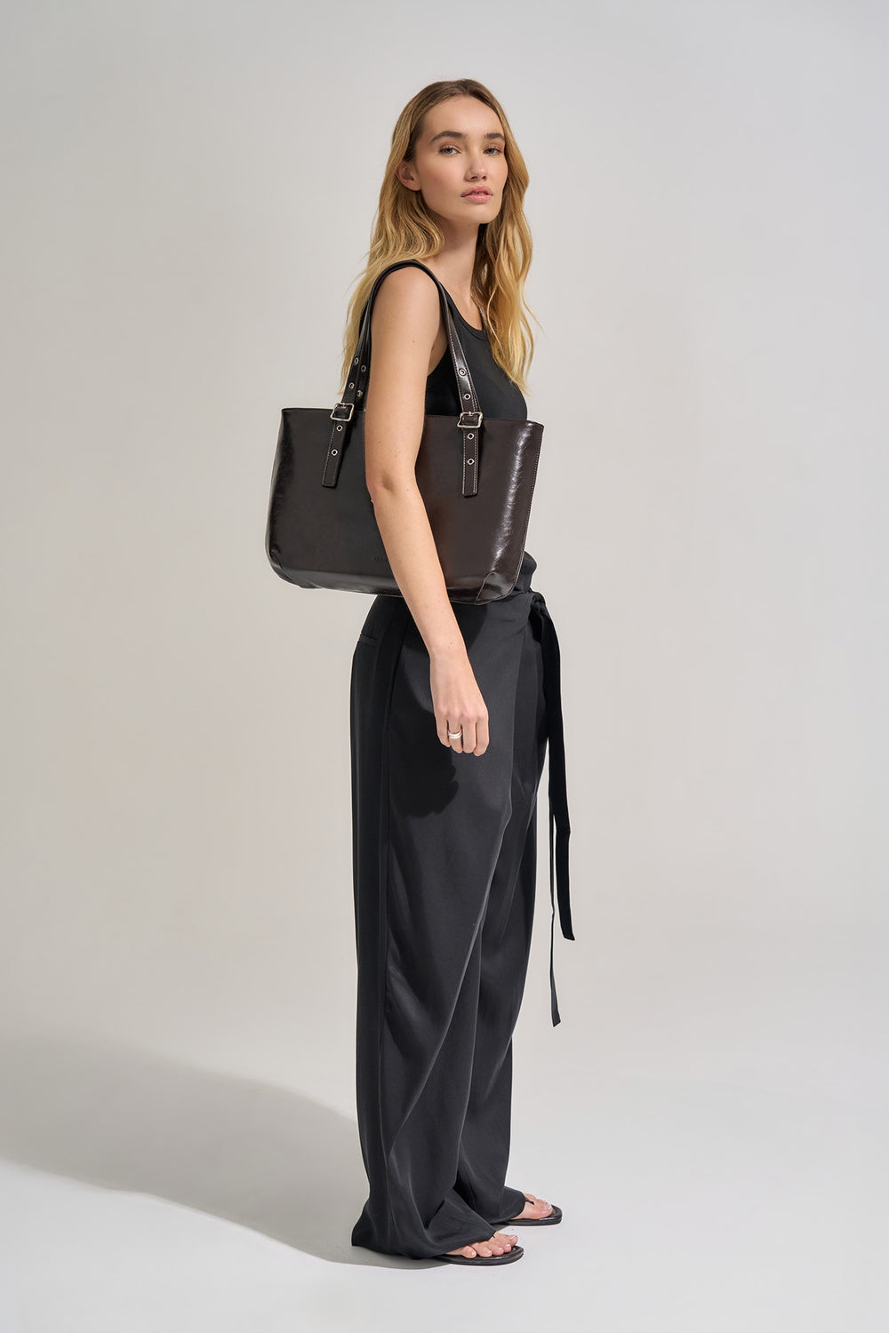 Brie Leon Everyday East-West Tote | Burnt Coffee