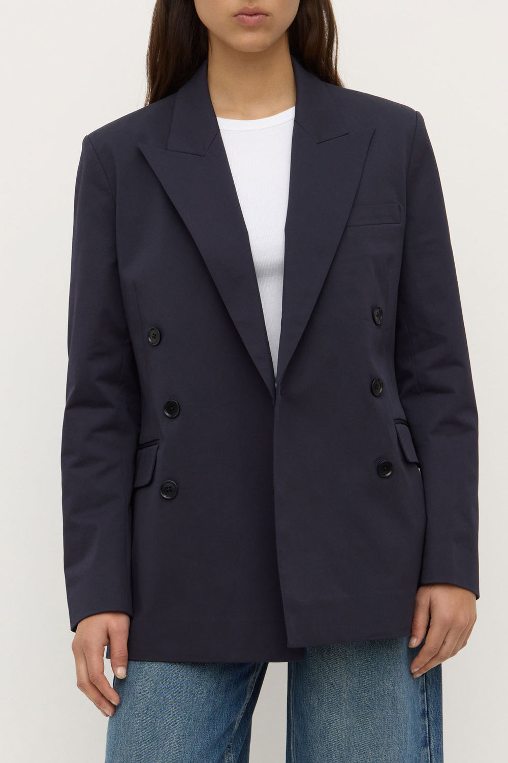 Assembly Label Ellen Double Breasted Blazer | True Navy